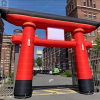 Arche gonflable Torii de 5 m avec éclairage LED, en tissu Oxford, logo personnalisé, pour promotion de festival/événement japonais/boutique