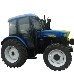 Second-hand agriculture tractor farm new holland snh 704 ploughing machine Walking tractor with farmer accessories