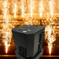 Machine à étincelles froides électrique à double tête rotative en aluminium, fontaine de feux d'artifice de 1 à 5 mètres avec télécommande DMX512