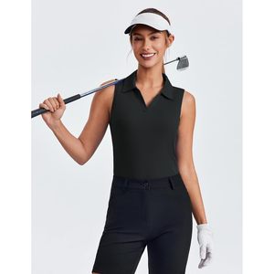 FOXA Polo de golf sans manches pour femme, col en V, séchage rapide, UPF 50+, haut de performance pour le tennis, le pickleball et la course à pied - Product Image 3