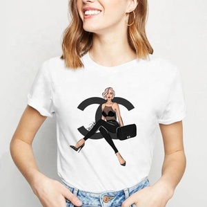 Summer custom logo simple women t-shirt - Product Image 4