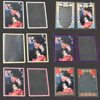 Protège-cartes transparents sans acide ni PVC 2R 3R 4R pour photos et photocards Kpop avec bordure imprimée