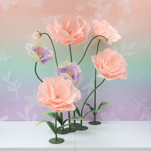 Fiori di Papavero Artificiali Giganti Rossi in Carta Crespa, Perfetti per Decorazioni di Matrimoni, Feste e Festività - Product Image 5