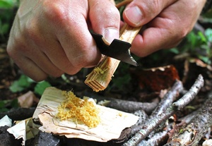 XXL Survivalist Mango de madera Ferro Rod Firestarter Kit con Fatwood Stick para fogata - Product Image 4
