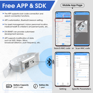 DX-CP27 Braccialetto Impermeabile IP67 iBeacon Dispositivo <span class=keywords><strong>IoT</strong></span> Eddystone Beacon BLE per Posizionamento e Tracciamento Interno - Product Image 6