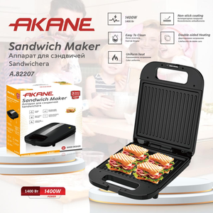 <span class=keywords><strong>Sandwichera</strong></span> RAF de 1400W, Parrilla Eléctrica de Alta Potencia, Calentamiento de Doble Cara, Antiadherente, Fácil de Limpiar, Diseño Compacto - Product Image 6