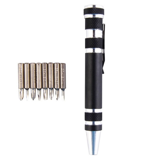 Mini Gadgets Electric Repair Tools Pen Style Precision Screwdriver Set 8 in 1