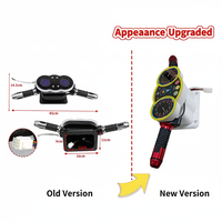 Kit DIY JSJM Gauges pour machine de jeu vidéo d'arcade de course, volant de moto de simulation pour enfants avec poignée LED, version anglaise