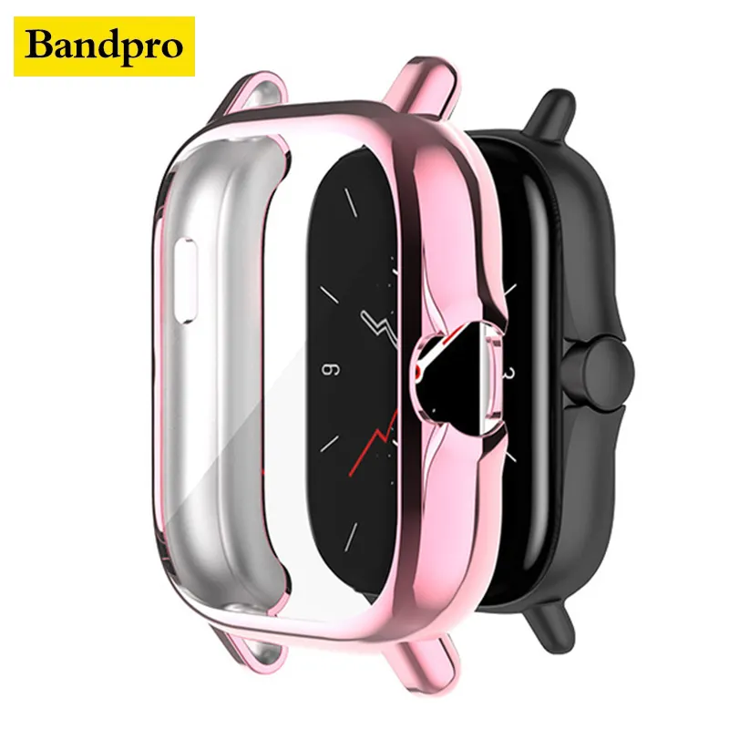 Bandpro Full Screen Protector Case For Huami Amazfit GTS 4 3 2 2e Smart Watch TPU Cover For Amazfit Bip S Lite Bip U Pro Cases