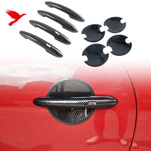 Pour BMW <span class=keywords><strong>Mini</strong></span> <span class=keywords><strong>Cooper</strong></span> F65 <span class=keywords><strong>5</strong></span> <span class=keywords><strong>portes</strong></span> 2025 poignée de porte latérale bol couverture garniture en Fiber de carbone Style ABS voiture accessoires extérieurs 8 pièces - Product Image 1