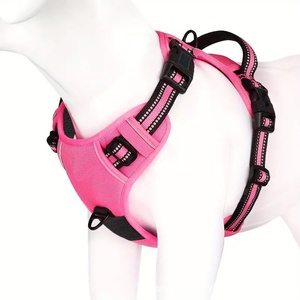 Harnais de poitrine pour animaux de compagnie, anti-choc, absorbant les chocs, confortable, réfléchissant, de type gilet, en nylon, matériau de plongée - Product Image 5