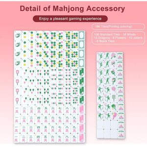 Fichas de Mahjong Acrílicas Americanas con Temática de Ping Pong Rosa, para Regalo y Fiestas - Product Image 2