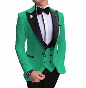 Großhandel Herren anzüge Slim Fit <span class=keywords><strong>3</strong></span> Stück Notch Revers <span class=keywords><strong>Prom</strong></span> Smoking Groom smen für die Hochzeit (Blazer Weste Hosen) - Product Image 4