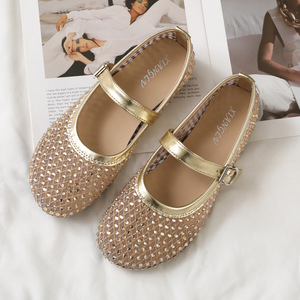 Nuevos Zapatos Planos de Malla con Pedrería, Elegantes y Estilo Francés, Transpirables y Ligeros, Tipo Mary Jane para Damas - Product Image 2