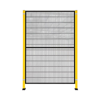 Clôture de sécurité en acier standard Enceinte de cadre en fer traité thermiquement Caps Portes d'allée pour les projets de construction 1M 1.5M 2M