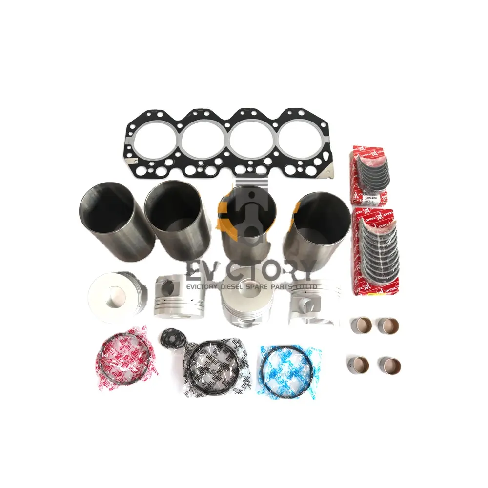 Untuk TOYOTA bagian diesel 2L kit pembuatan ulang cincin piston gasket penuh set silinder liner Lengan kit poros engkol bantalan