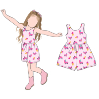 Bonne qualité en gros populaire été Cool respirant filles sans manches débardeur barboteuse et short combinaison pour enfants
