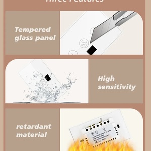 Interruptor de Ventilador de Techo Inteligente WiFi de 4 Canales y 10A de Glomarket, Estándar Europeo, Táctil de Cristal, Control Remoto por Aplicación, Interruptor de Velocidad del Ventilador - Product Image 6
