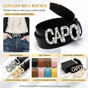 Ceinture en cuir mat effet croco esthétique Y2K pour femme avec boucle CAPO en perles argentées 3D, accessoire de luxe gothique pour la taille - Product Image 1