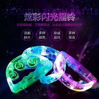 Led Light up Musical Wedding Tambourine Led Rattle 7 Colors Handheld Percussion Instrument Nightclub Supplies for Party Gifts