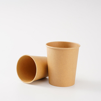 Gobelet à soupe et à bouillie jetable en papier kraft à paroi simple de 16 oz, portable, avec feuille d'or, recyclable, de qualité alimentaire et compatible micro-ondes