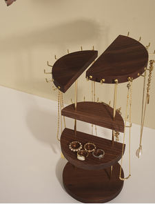 Fabricants Vente en gros Étagère de rangement rotative pour colliers Étagères de présentation de bijoux de grande capacité - Product Image 4