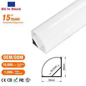 Profilé en aluminium à LED d'angle à 90 degrés Offre Spéciale en stock avec couvercle en PC Canal à LED en aluminium en forme de V - Product Image 2