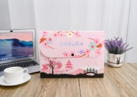 Fábrica profesional portátil A4 multicapa escuela estudiantes suministros alta calidad Sakura bolsa de almacenamiento