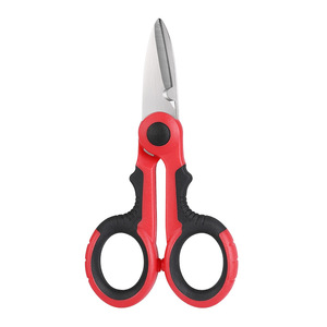 Stainless Steel Electrician Shears 3.5mm Thick Partially Serrated Blade Industrial Household Scissors Portable Wire Stripper - Product Image 5