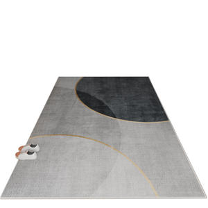 Alfombra Abstracta Jinrui, Rectangular, Moderna, Antideslizante, de Felpa, Lavable a Máquina, Limpieza Localizada, Otoño 2024 - Product Image 1