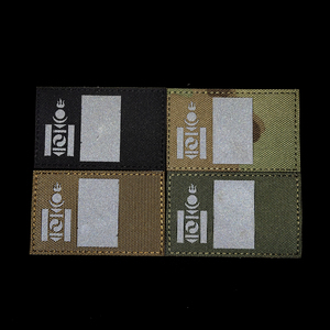 몽골의 국가 국기 나일론 패브릭 레이저 블랙 IR 반사 고시야 자수 후드 용 몽골 국기 패치 - Product Image 4
