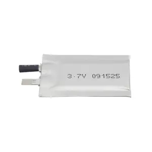 0.9mm ultra thin battery cell 15mah 3.7V rechargeable medical equipment polymer battery with PCB
