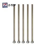 Z-TOP JZ-243 Pasadores Expulsores Duraderos de Alta Precisión Estándar DIN SKD61, Componentes de Molde Tratados Térmicamente y Nitrurados para Moldes de Plástico