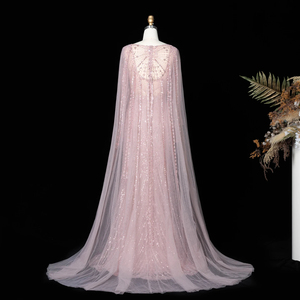 Jancember LSZ051 <span class=keywords><strong>Abito</strong></span> da Cerimonia <span class=keywords><strong>Rosa</strong></span> Pastello Squisito, Vestito Lungo in Tulle Scintillante - Product Image 3