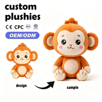 Peluche Ours Brun Personnalisée OEM ODM, Ours de Dessin Animé Brodé avec Salopette, Animal en Peluche Ultra Doux en Coton PP, Logo Personnalisé