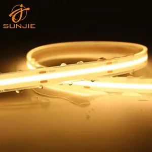 Tahan Air IP68 Tape Lampu Hangat Putih Fexible Lampu 12V 512 LED/M Fleksibel COB LED Strip untuk DIY kamar Tidur Rumah