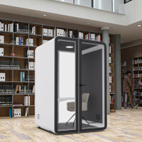 Cabines de travail UNIBOOTH durables, multifonctionnelles, insonorisées, pour le bureau, l'école, la maison, le parc, design moderne, mobiles, pour la confidentialité et les réunions