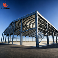 Estructura de Acero Resistente y Estable para Vigas y Columnas, Estructura Metálica Resistente a la Intemperie para Diversas Construcciones Prefabricadas de Acero
