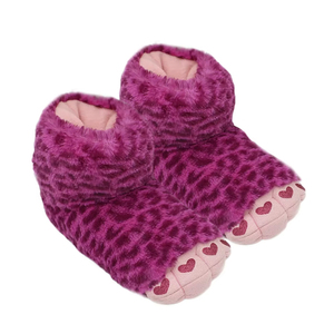 Violet confortable coeur orteil Animal <span class=keywords><strong>patte</strong></span> forme intérieur maison en peluche Animal <span class=keywords><strong>patte</strong></span> pantoufles - Product Image 4