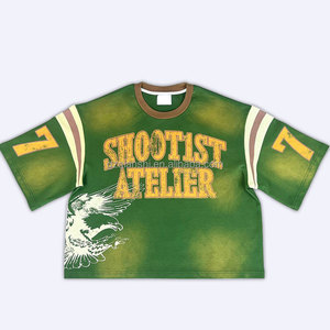 Drop Shoulder Vintage Oversized Heavyweight T-shirt Manufacturer Custom Cotton Acid Wash Graphic Boxy Cropped t Shirt for Men - Product Image 3