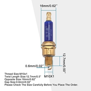GOOFIT Juego de 4 Bujías de Encendido de Iridio A7TC Azules, Repuesto para Motocicleta, Scooter, Pocket Bike - Product Image 2