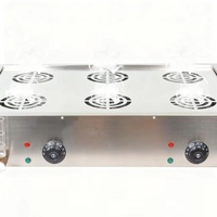 Vaporera Eléctrica Comercial de Acero Inoxidable de 6 Compartimentos para Alimentos, Vaporera Eléctrica Multifuncional Automática para Dim Sum y Calentamiento