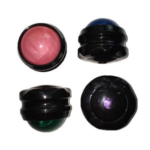 Bola de masaje de rodillo frío de resina para relajación de punto de presión corporal de espalda automática personalizada, masajeador de pies de PP de madera naranja en caja compatible con OEM - Product Image 5