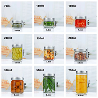 Vente directe usine – Pots de conservation alimentaire ronds vides 30ml-1000ml – Bocaux en verre transparents pour miel, cornichons et sauces piquantes avec couvercles