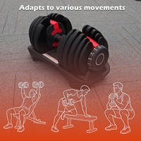 VIGFIT Haltères en acier portables pour la musculation à domicile, poids libres, ensemble d'haltères réglables de 5 à 52,5 lb