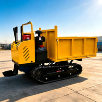 Allrad-Raupentransporter 1 Tonne Kettenfahrzeug CD1000-H Hydraulischer Mini-Dumper 3 Vorwärts- + 1 Rückwärtsgang Diesel