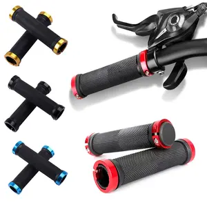 Poignées de guidon pour vélo, vtt, 1 paire, Grips en caoutchouc antidérapante, cyclisme, Bmx, accessoire de cyclisme