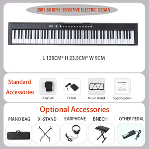 Chất Lượng Hàng Đầu Đàn Piano 88 Phím Bàn Phím Điện Tử Năng Động Độ Nhạy Âm Nhạc Bàn Phím - Product Image 4