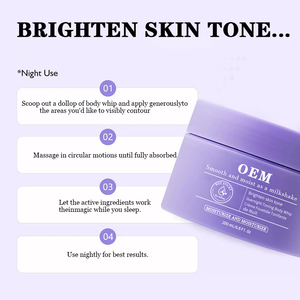 Nuova Crema Corpo Viola di Alta Qualità, Schiarente, Idratante, Rassodante, Riparazione Notturna, Crema Originale per <span class=keywords><strong>Pelle</strong></span> Scura - Product Image 5
