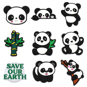 Sevimli <span class=keywords><strong>Panda</strong></span> ayakkabı Charms toptan Sneakers süslemeleri klipler <span class=keywords><strong>Panda</strong></span> bebek ayakkabı aksesuarları takunya dekor için - Product Image 3